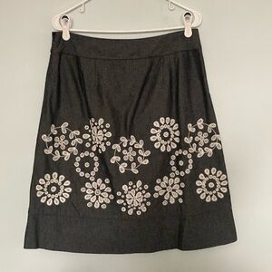 Gray skirt with beautiful white embroidery